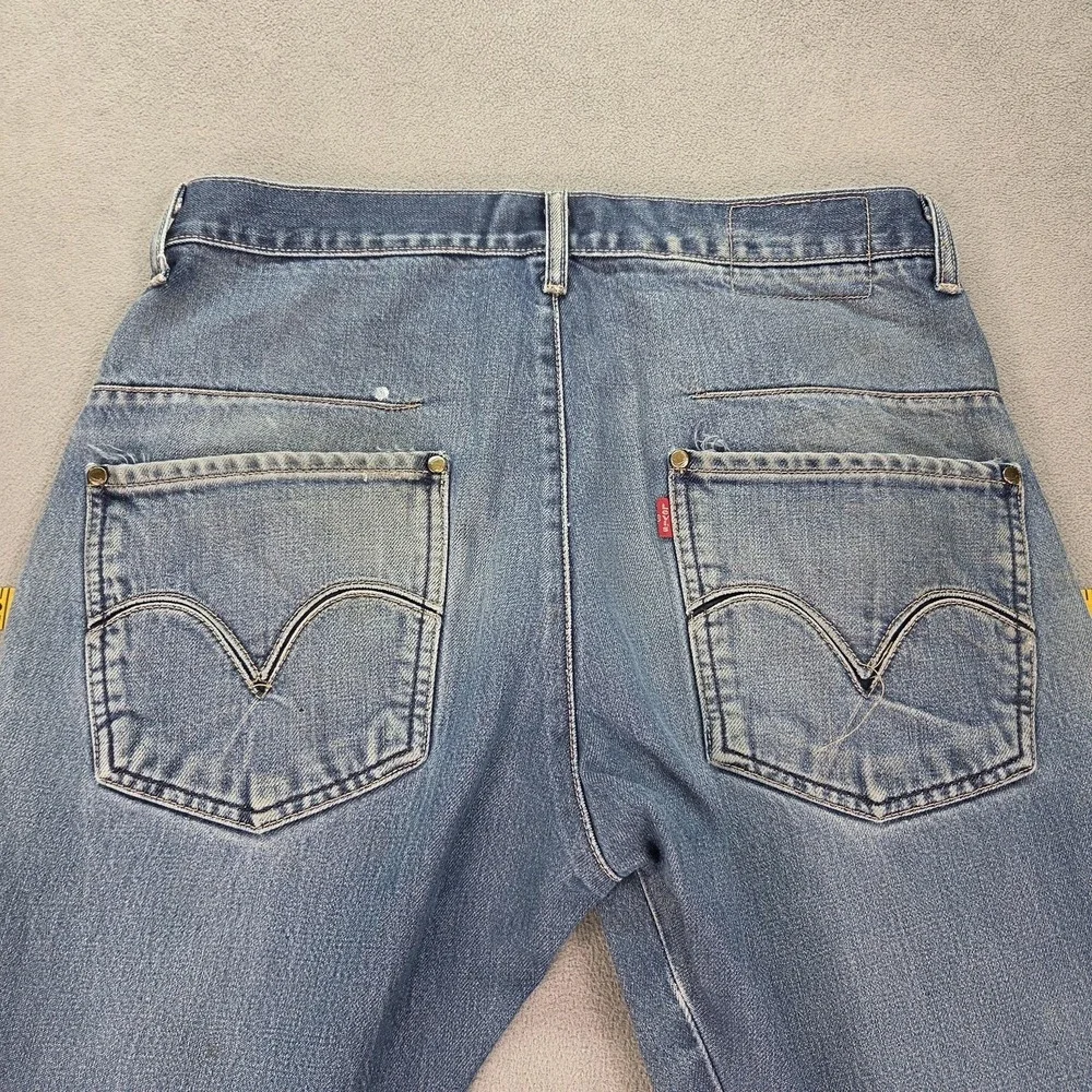 Levis Engineered Jeans Mens Medium Wash Blue Straight Twisted‎ Fits 31x30